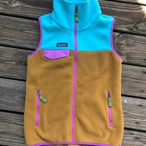Patagonia colorblock fleece vest